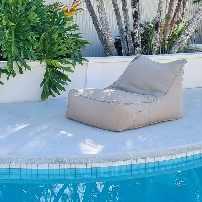 Taupe Lachlan Bean Bag Lounger - Indoors & Out