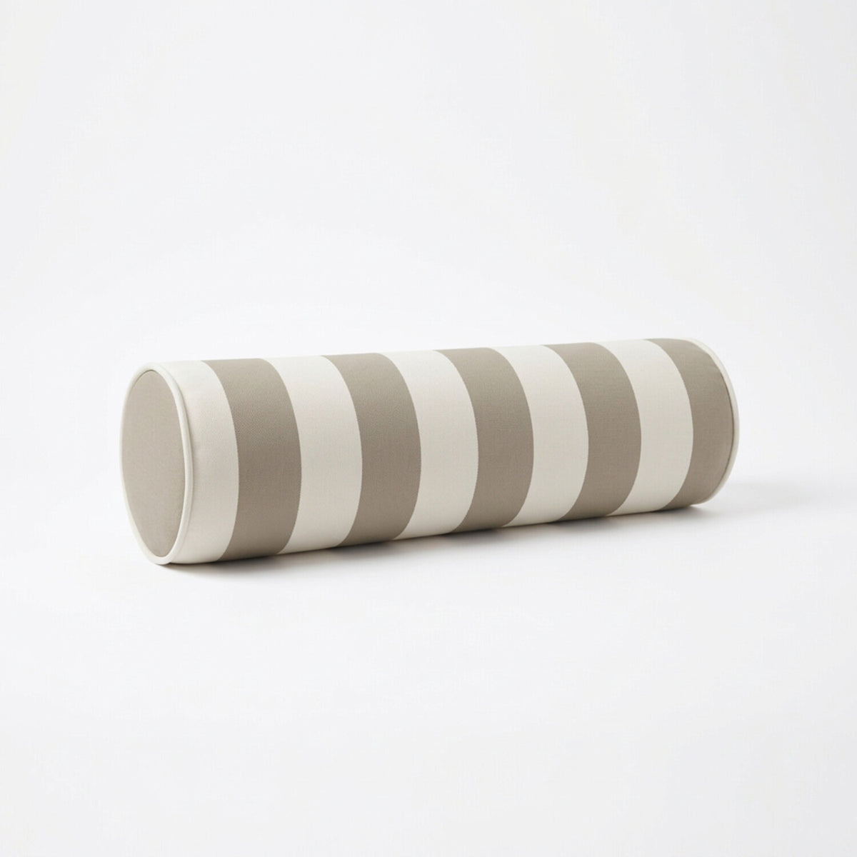taupe-stripe-cylinder-cushion-in-white-background, MOO-CYLCUS-STR-TAU