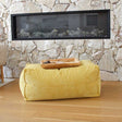Yellow - Rectangle Corduroy Ottoman indoor bean bag – a stylish modern accent for any living space