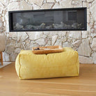 Yellow - Rectangle Corduroy Ottoman indoor bean bag by Mooi Living  – a stylish modern accent for any living space