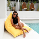 Yellow Reversible Triangle Outdoor Bean Bag Chairs