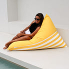Yellow Reversible Triangle Outdoor Bean Bag Chairs